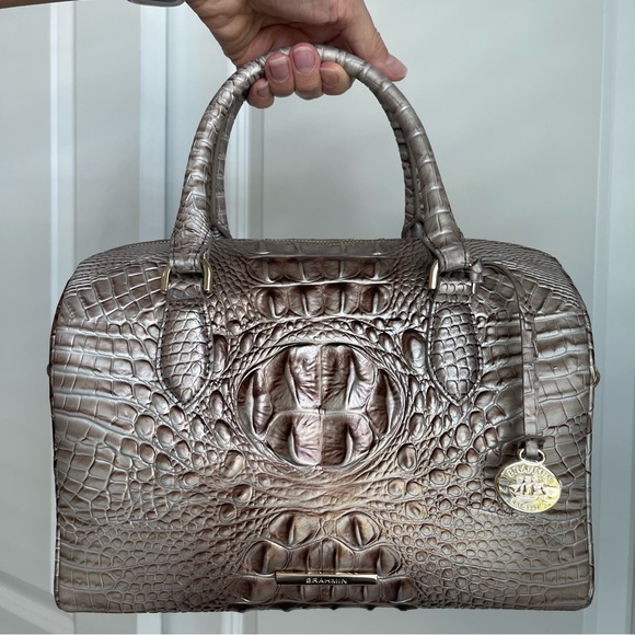 Brahmin Handbags - Brahmin Stacy Satchel Silver Lining Melbourne Leather